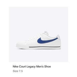 Nike Court Legacy Sneakers, blue swoosh.